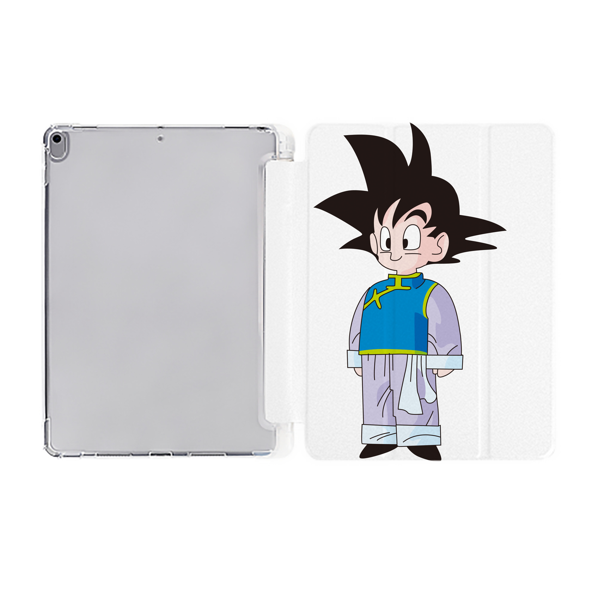 （画像用） ドラゴンボール 孫悟空（そん ごくう）Son Goku カカロット DRAGON BALL Kakarotto IPad ケース ペン収納付き 三つ折りスタンド PUレザー×シリコン 対応機種9.5/10.5/10.9インチ